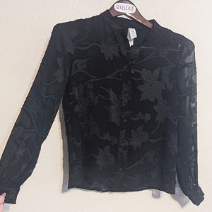 NWT AMADI Sheer Blouse